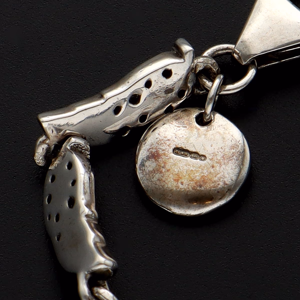 Sterling Silver Leaf-Link Plume Necklace