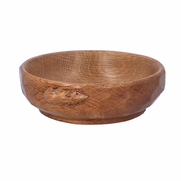 Rare Robert Thompson Mouseman Small Wooden Bowl