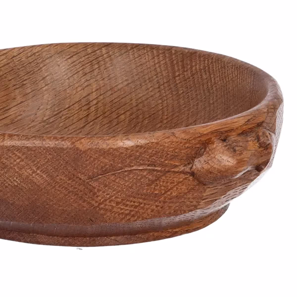 Rare Robert Thompson Mouseman Small Wooden Bowl