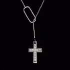Gucci 18ct White Gold Diamond Cross Necklace