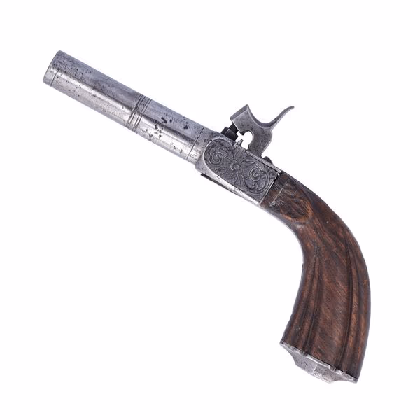 19th Century French Percussion Pocket Pistol