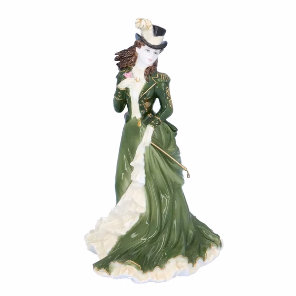 Rare Coalport Green Edition of Helena Riding in Hyde Park