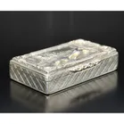 Early Victorian Silver Snuff Box with Hounds Chasing a Hare