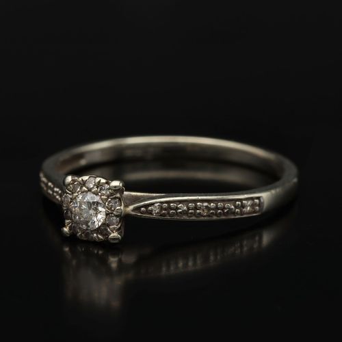 White Gold Diamond Ring image-3