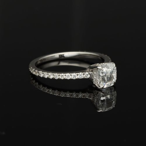 14K White Gold and 1ct ‘D’ Diamond Ring image-1