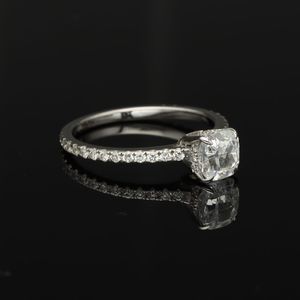 14K White Gold and 1ct ‘D’ Diamond Ring