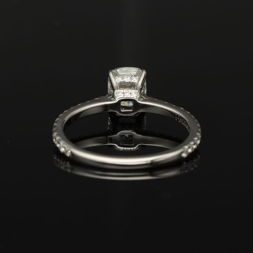 14K White Gold and 1ct ‘D’ Diamond Ring image-4