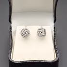 18ct White Gold & Diamond Earrings