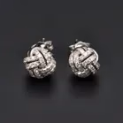 18ct White Gold & Diamond Earrings