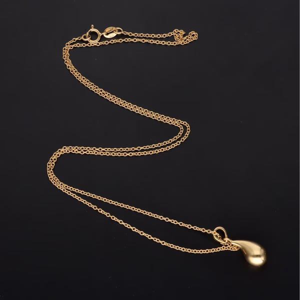 18ct Yellow Gold Drop Pendant on 9ct Yellow Gold Chain