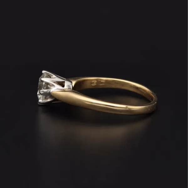18ct Yellow Gold Diamond Solitaire Ring