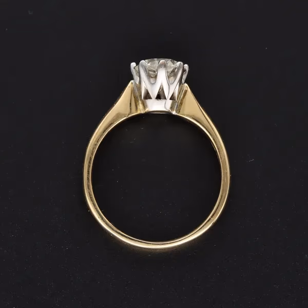 18ct Yellow Gold Diamond Solitaire Ring