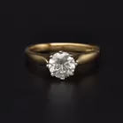 18ct Yellow Gold Diamond Solitaire Ring