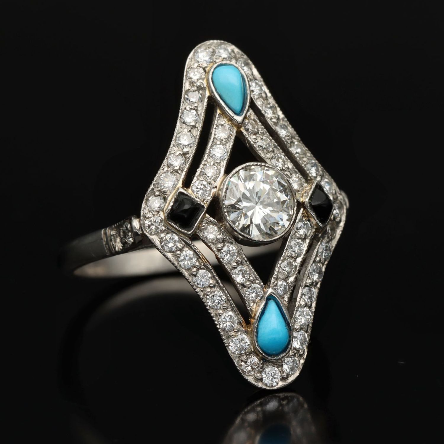 Turquoise sapphire 2025 engagement rings