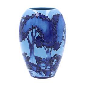 Moorcroft Wanderer’s Sky Blue on Blue Vase