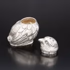 Pair of Victorian Silver Pepperettes Shaped as Chicks