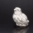 Pair of Victorian Silver Pepperettes Shaped as Chicks