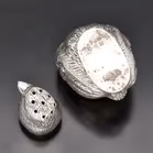 Pair of Victorian Silver Pepperettes Shaped as Chicks