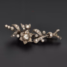 19th Century Diamond Floral Spray Brooch