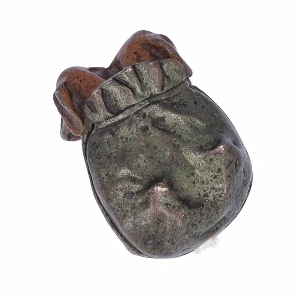 Unusual Bronze Figure of Dachshund Puppies in a Bag