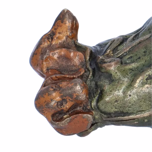 Unusual Bronze Figure of Dachshund Puppies in a Bag