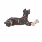 Antique Cold Painted Bronze Dog with a Bone