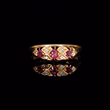 360° view of The Antique 1920 Ruby And Diamond Boat Ring