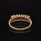 Gold Amethyst Diamond Ring.