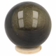 Goudglans obsidiaan bol 58mm - 360° presentation