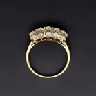 Gold Opal Diamond ring. Large