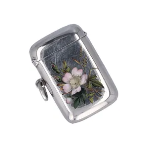 Victorian Silver and Enamel Vesta Case