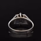 Retro White Gold Diamond Cluster Ring. Birmingham 1982
