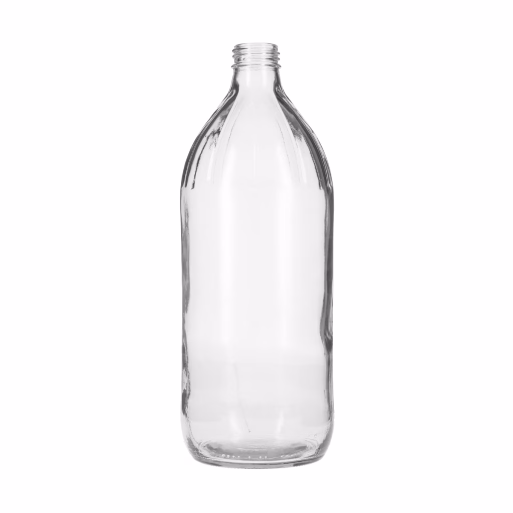 16oz (473ml) Flint (Clear) Glass Vinegar Bottle Round 28454 Neck