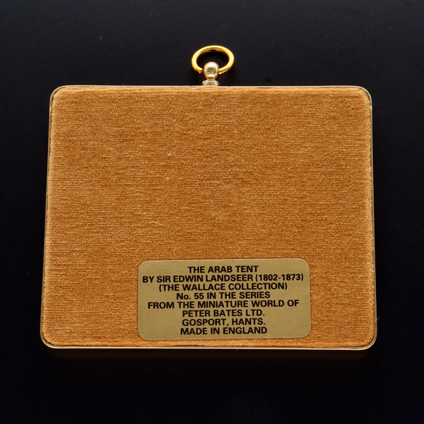 Vintage plaque by Peter Bates, 'The Arab Tent' by Sir Edwin Landseer