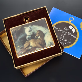 Vintage plaque by Peter Bates, 'The Arab Tent' by Sir Edwin Landseer