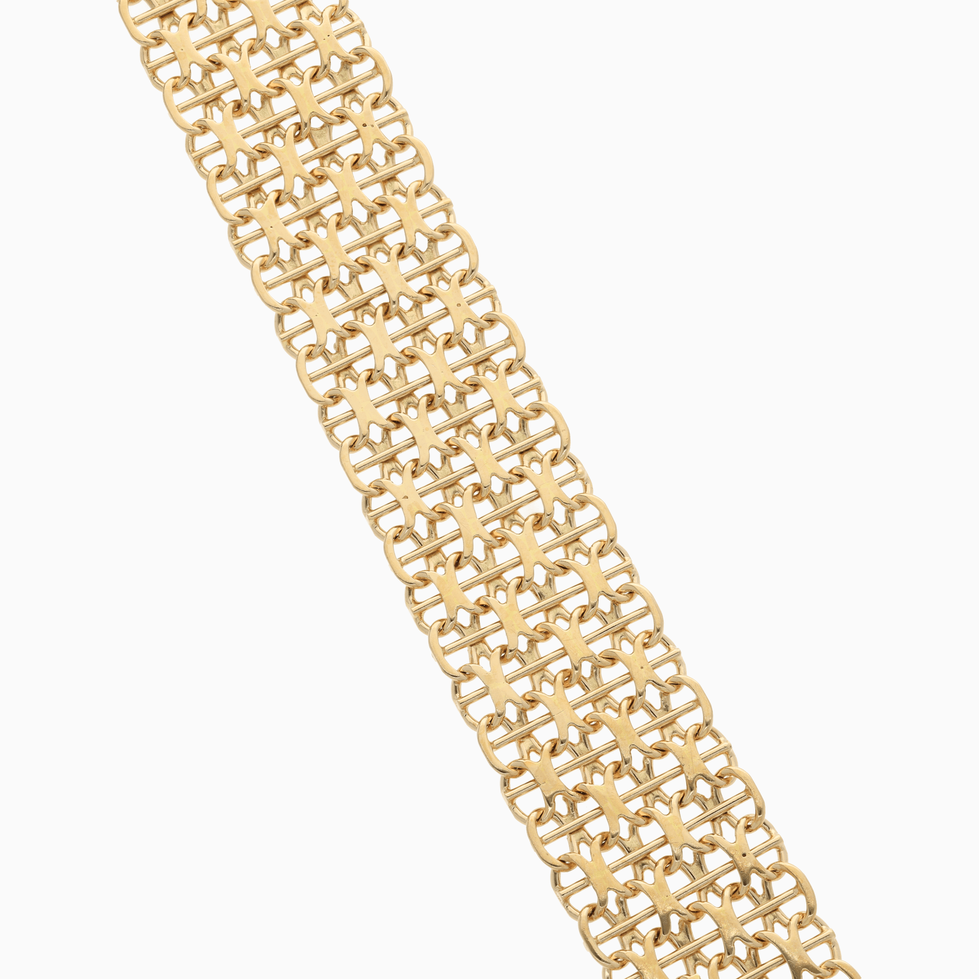 Armband x-länk med stav 39,5g 18K guld