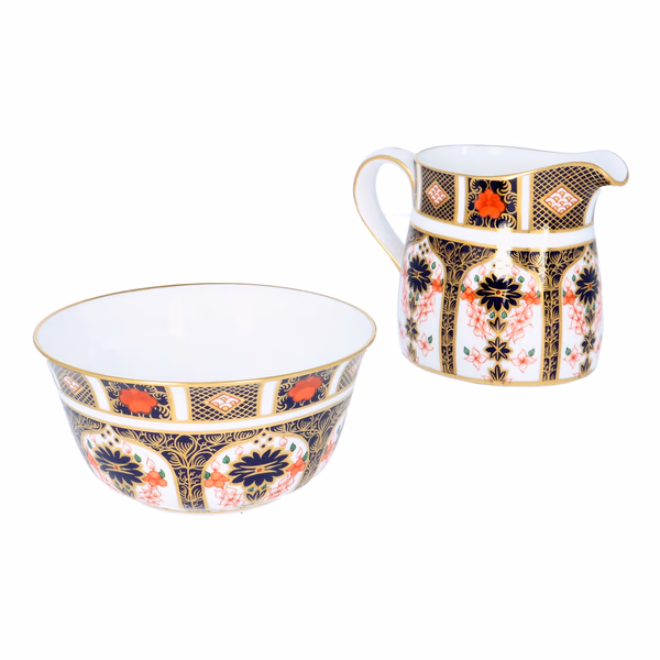 Royal Crown Derby Imari 1128 Milk Jug and Sugar Bowl