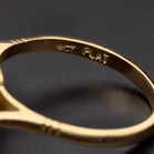 18ct Yellow Gold Heart Cluster Ring