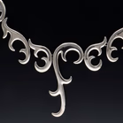 Sterling Silver Flame Necklace