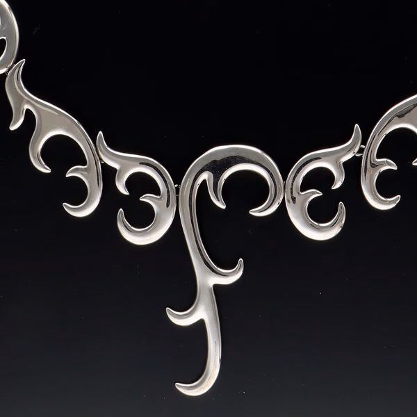 Sterling Silver Flame Necklace