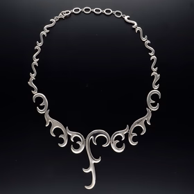 Sterling Silver Flame Necklace