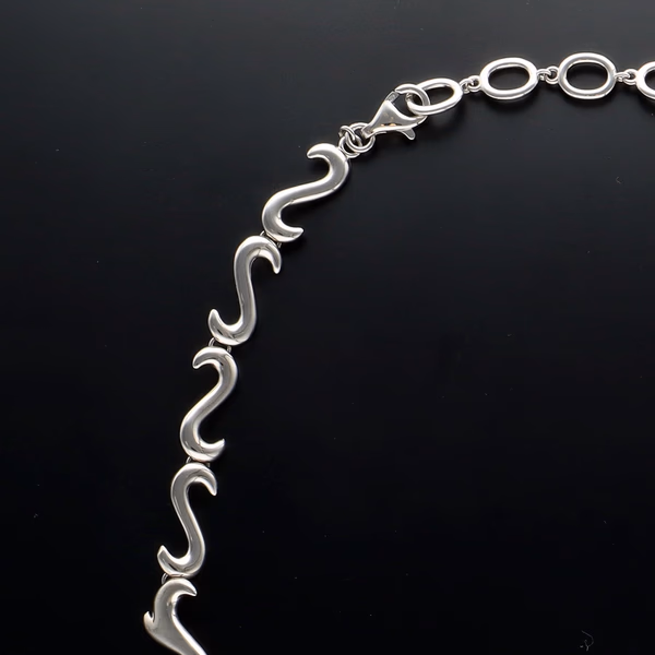 Sterling Silver Flame Necklace