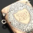 Victorian Silver and 9ct Gold Vesta Case