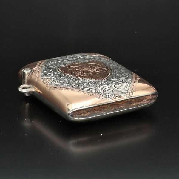 Victorian Silver and 9ct Gold Vesta Case
