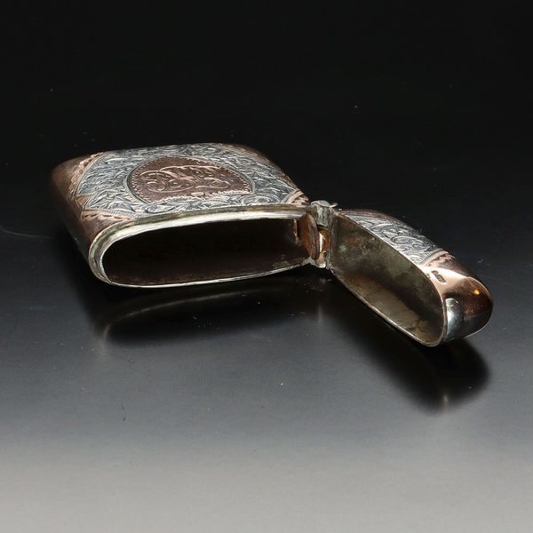 Victorian Silver and 9ct Gold Vesta Case