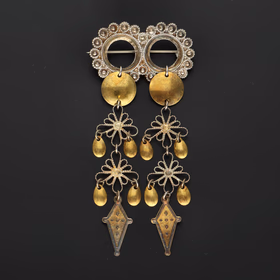 Norwegian Silver Sølje Marriage Brooch