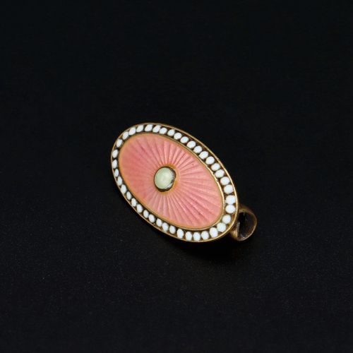 David Andersen Small Silver Gilt and Pink Enamel Brooch image-3