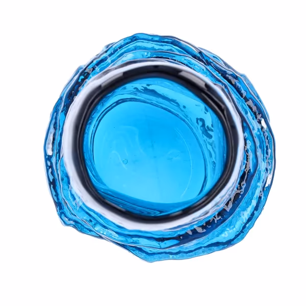 Whitefriars Kingfisher Blue Hooped Vase