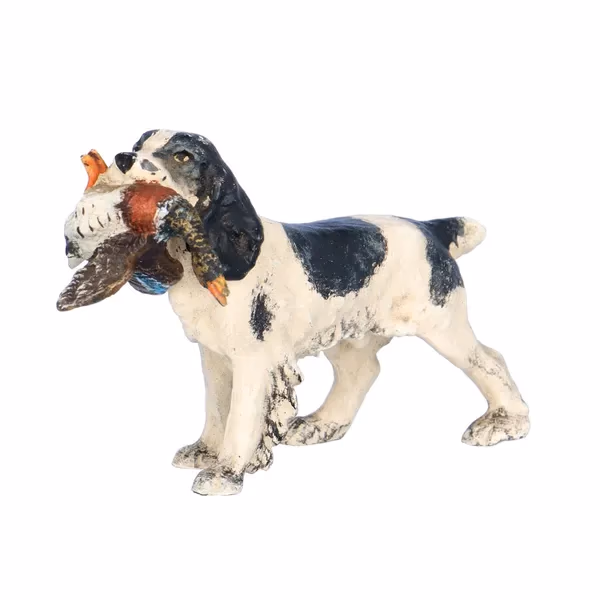 Cold Painted Bronze Dog