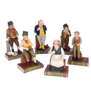 Set of Six Aynsley Dickens Series Figures